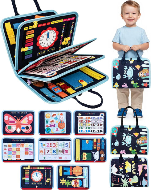 LADFAR Busy Board for 1 Year Old, Busy Book for Toddlers 1-3, Montessori