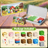 35PCS 4-8, Mini Magnetic Blocks Farm Animals Travel Toys, Portable STEM Magnetic Building Cubes with Metal Storage Box