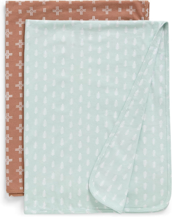 Delta Children 100% Organic Jersey Cotton Baby Receiving Blankets for Girls and