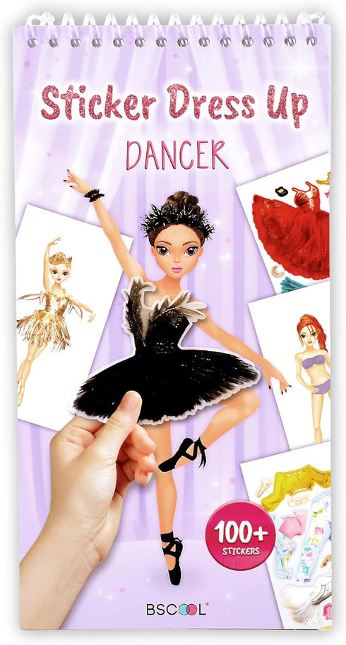 Sticker Dress Up Dancers, Sticker Activity Book for Kids, Learn Girls Fashion Design, Dress Up Games