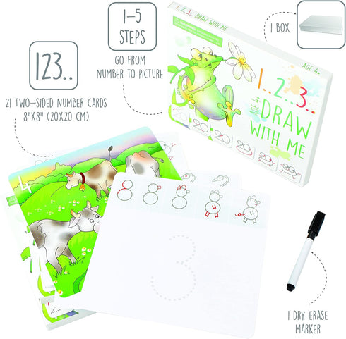 Drawing with Numbers, Learn How to Draw Animals Step by Step Birthday Gift for Preschoolers Age 3-6