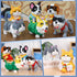 Cute Animal Micro Mini Building Blocks Kit - Blue Cat Mini Bricks for Adults, Boys and Girls, 673 PCS Party Favors