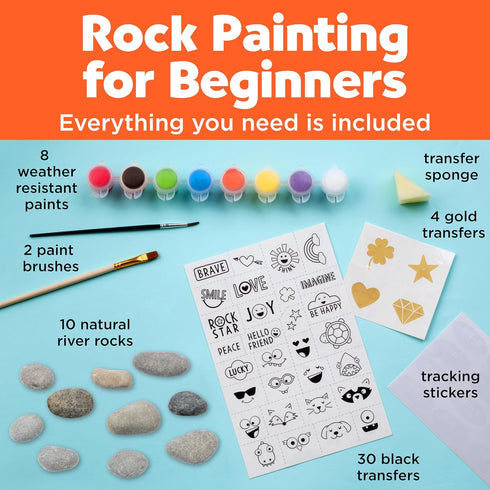 6+) Creativity for Kids Rock Painting Kit - Hide and Seek Rock Kit, Arts and Crafts for Kids, Gifts for Kids (Ages