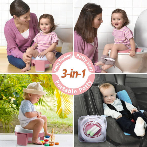 MCGMITT Portable Potty with Bonus Silicone Baby Teether Ball