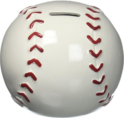 Toy Zany Baseball Shape Piggy Bank for Saving Money and Sports Room Decor