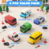6 JOYIN Pcs Car Bath Toys, No-Hole Sealed Bathtub Toys for Kids, Soft & Non-Toxic Water Vehicles, Squeezable & Floating