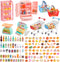kapeiluo 165Pcs Mini Shopping Cart Basket Miniature Food Drink Toy Supermarket Metal Handcart