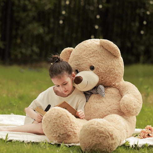 Poutmac 47 inch Giant Teddy Bear Stuffed Animal, Brown Big Plush Teddy Bear for Valentine's Gift