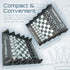 6 Inches Magnetic Unique Chess Set Board Game, Portable Travel Folding Board with 2 Extra Queens
