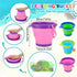 13 Pack Set 3-10 Beach Bucket Shovels Toys for Kids,Collapsible Beach Sand Toys Beach Pails and Shovels for Toddlers