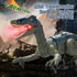 TALGIC Remote Control Velociraptor, Dinosaur Toy with Spraying, Roaring, Swaying Head, Wagging Tail, Remote Control