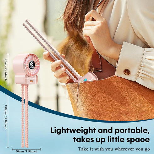 4 AMTIFO Pink Stroller Fan - USB Rechargeable, Quiet Cooling, Adjustable Speeds, Portable Baby Fan for Strollers, Car