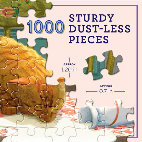 1000 23" 23" eeBoo Piece Puzzle - Springtime Kitchen Jigsaw Puzzle for Adults, Square x Made with Recycled Board