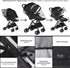 2-in-1 UPF50+ Bemece Durable Baby Mosquito Net with Sunshade for Stroller, Universal Mosquito for Stroller with Two-Way