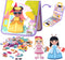 CHEFAN Felt Dress-Up Dolls Set,Pretend Play Dress Up Game with Felt Board,