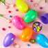 24 6 Inches JOYIN Pcs Large Plastic Easter Eggs, Colorful Jumbo Eggs Fillable for Easter Themed Hunt Basket Stuffers