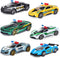 Oriate 1:64 Die-Cast Metal Police Car Toy Set - Collectable Police Sports