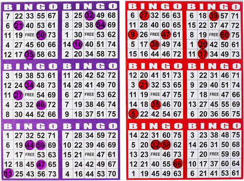 6 card-100 5 SEETOOOGAMES Bingo Paper Cards Bulk- Books of Sheets for Large Groups