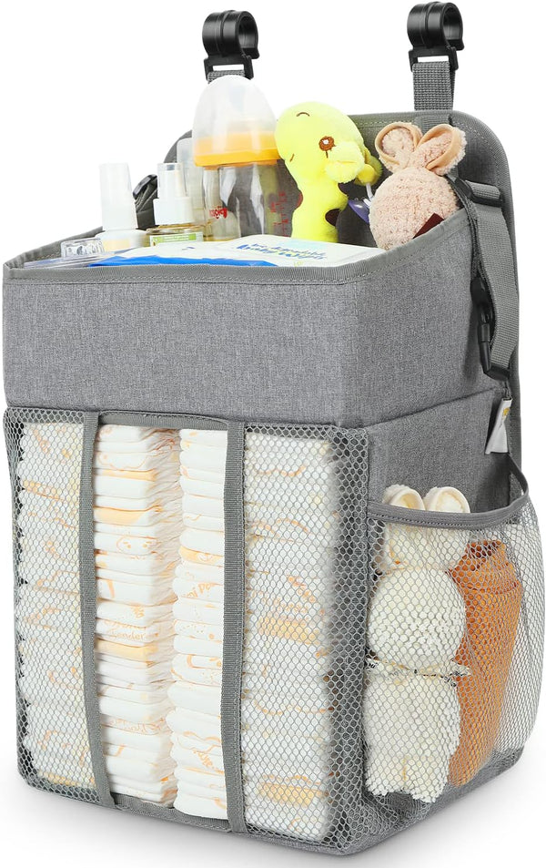 Maliton Changing Table Diaper Organizer - Baby Hanging Diaper Stacker Nursery Caddy