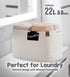 CHAT BLANC Cotton Rope Baskets for Organizing, Small Laundry Baskets, Woven Storage Bins, Creamy White 3 Pack