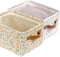 Fabric Storage Bins Cute for Nursery 8"x5.2"x10" - Collapsible Pink & Flower