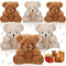 6 Pieces Mini Bear Plush Stuffed - 4 Inch Small Bear Bulk Animal Toys for Baby Shower Party Favors