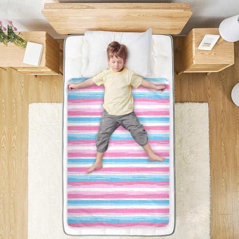 siphylline 52" 34" Pink and Light Blue Stripe Patterndoodle Art Extra Large Resuable Changing Pad Covers Highly