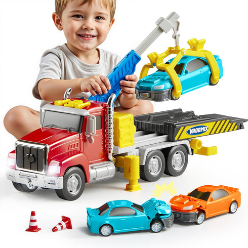 JOVA Vroomix Kids Tow Truck Toys for 3 4 5 6 7