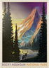 MyPuzzle Rocky Mountain National Park: Pyramid Peak Vintage Poster - Premium 1000 Piece Jigsaw Puzzle for Adults