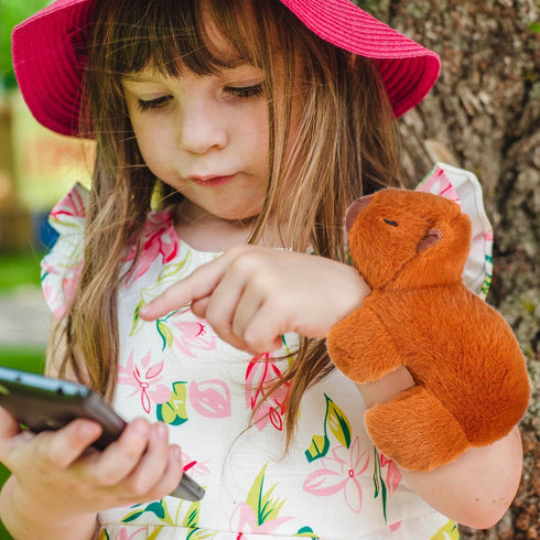 Animal Slap Bracelets Capybara Plush Toy Capybara Slap Bracelet Capybara Huggers Slap Bracelets Animal Wristband Interactive Toy Stuffed Animal Slap Band for Birthday Party