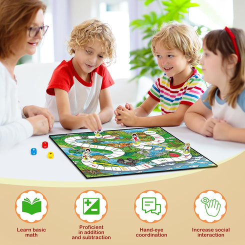 Math Games for Kids 5-7, Addition & Subtraction Educational Learning Board Games for 1st Grade Boys and Girls Ages 5-8