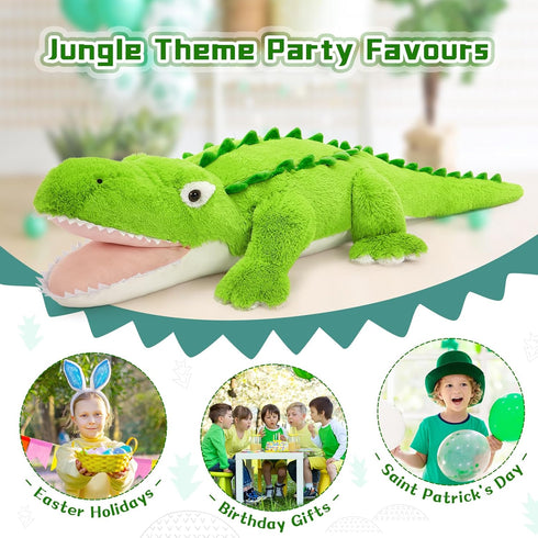 51 inch 4ft Tezituor Giant Alligator Stuffed Animals, Hugging Large Alligator Plush Body Pillow for Girls Boys, Soft