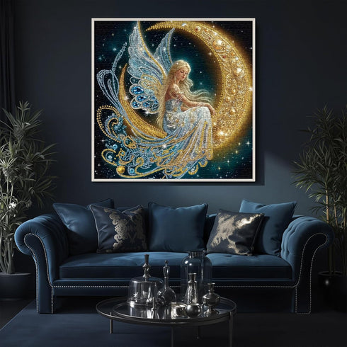 BBOLDIN 1000 1000 Beautiful Moon Angel Puzzles for Adults Pieces, Colorful Diamond Gem Aesthetic Jigsaw Puzzles