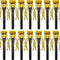 Skylety 18 Pcs Party Blower Noisemakers, Gold Musical Blowouts for Halloween, Christmas, New Year, Birthday Party