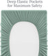 Natemia Fitted Pack and Play Sheet, 100% Organic Cotton for Standard Size Playard, Ultra Soft Jersey Knit