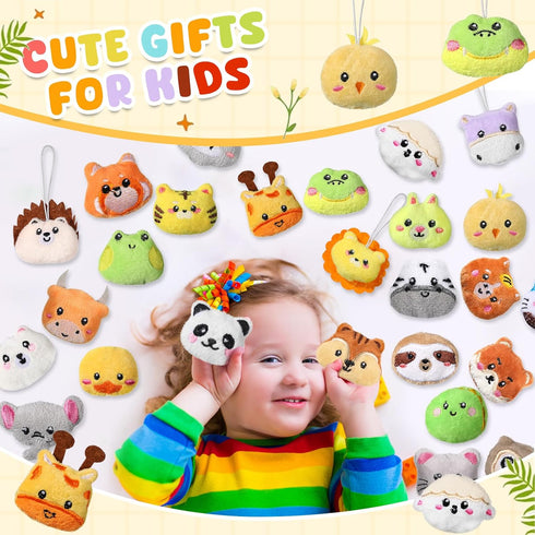 Libima Mini Stuffed Animals Sea Animal Plush Keychain Set, 150 Pcs for Carnival Birthday Classroom Prizes