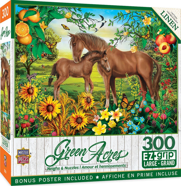 Masterpieces 300 Piece EZ Grip Jigsaw Puzzle - Neighs & Nuzzles - 18"x24"