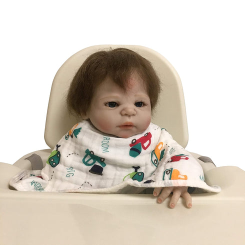 ShoppeWatch 2-Pack 100% 6 BB22 Muslin Burp Cloths Baby Burping Bibs Large Cotton Layers Absorbent Cloth Spit Up Dribble