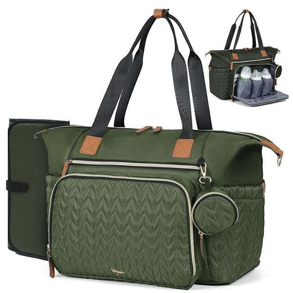 Diaper Bag Tote, Large Baby Diaper Bags Waterproof, Hospital Bag for Labor