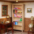 1:12 Scale Dollhouse Bookshelf, Doll House Model Storage Cabinet Wooden Miniature Bookcase Unfinished for Mini Book