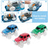 PicassoTiles 3 pcs Magnetic Toy Car Set, Light Up LED Compatible with Magnet Race Track for STEM Building Kits