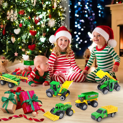 6pcs Set, 3 Oriate Kid Diecasting Farm Car Toys Harvester, Transporter, Truck, Sprayer Small Farm Toys, Mini Cars Model