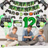 Video Game Party Decorations for Boys, 12th Birthday Banner, Tablecloth, Gaming Pattern Balloons & Sign