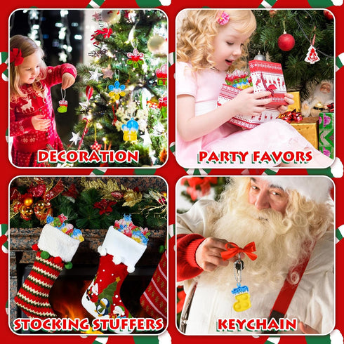FIDWOD 32PCS Pack Party Favors for Kids: Mini Pop Keychain Toys - Bubble Sensory Stocking Stuffers for Boys & Girls