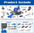 Set Airplane Toy with Trucks, Helicopter, Planes, Signs and Airport Playmat, Interactive Early Learning Toys for Boys