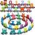 VercanMonth 43 Pcs Magnetic Wooden Alphabet Number Trains Set for Kids with 26