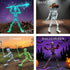 MIKILOWUHA T13 6 Pack, Glow in The Dark Skeleton Action Figures DIY Movable Joints Posable Bones, Unfinished Skull Kit