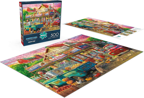 Buffalo Games Country Store, 500 Piece Jigsaw Puzzle, Multicolor, 21.25"L x 15"W