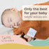 Sunset Knit Baby Blanket in Cable Pattern, Organic Cotton Blankets for Crib or Stroller, Receiving Blankets - Orange