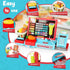 52PCS 3 4 5 6 maysida Toy Cash Register for Kids with Sound Music/Scanner/Microphone/Credit Card/Play Money, Pretend